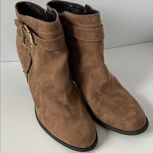 Guess Brown Suede Ankle Booties